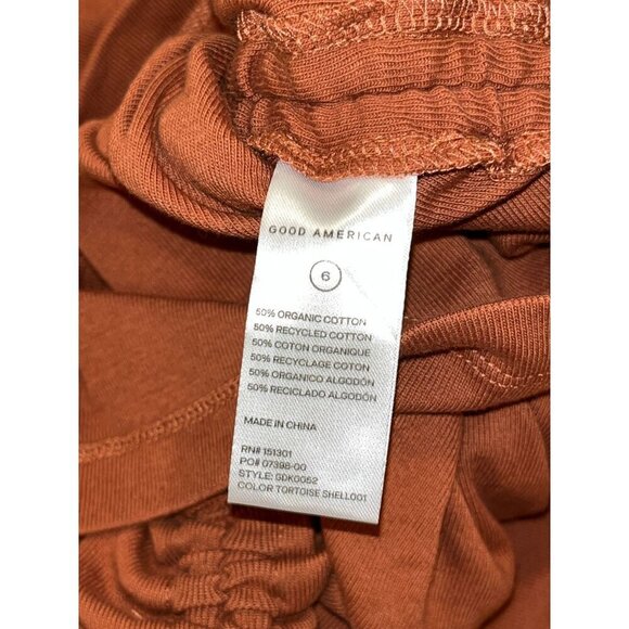 NWT Good American Ruched Tank Dress in  ortoise shell Women's Size 6 - Picture 11 of 12